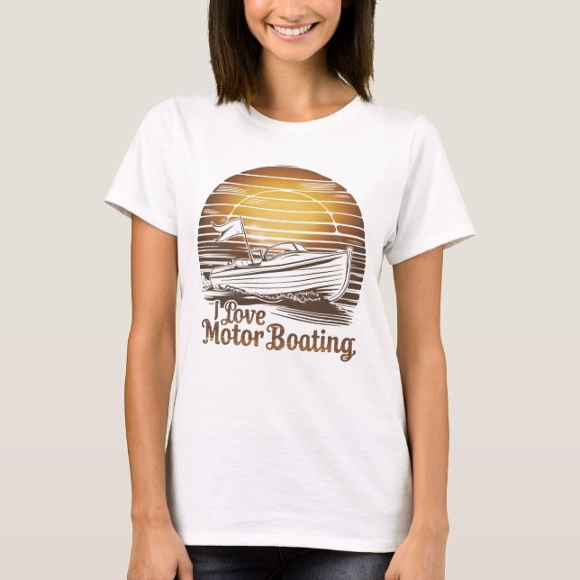 Liebe Motorboot: Ein Zuneigung-Boot T-Shirt (Vorderseite)