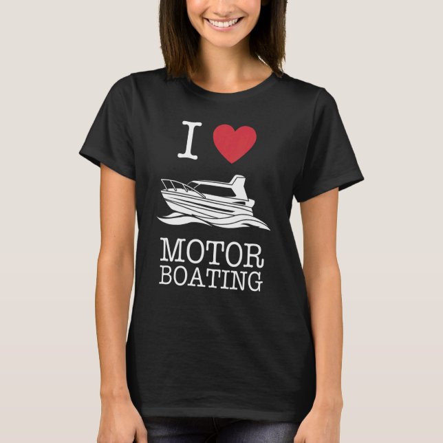 Liebe Motorboot Männer Frauen T-Shirt (Vorderseite)