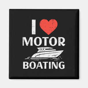 Liebe Motorboot Spaß B Magnet