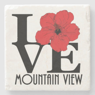 LIEBE Mountain View Hawaii Steinuntersetzer
