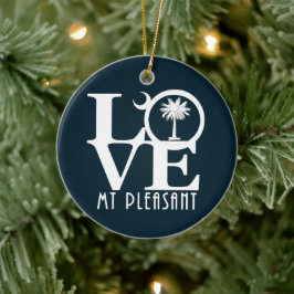 LIEBE Mt Pleasant South Carolina Keramik Ornament