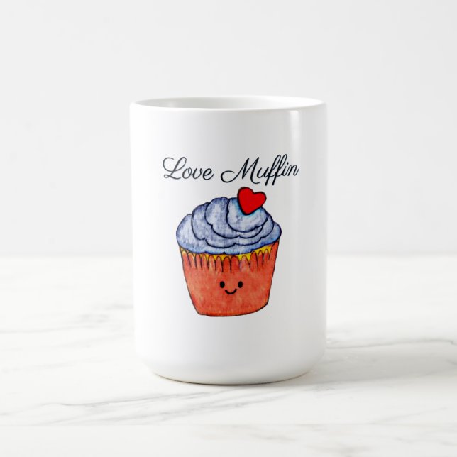 Liebe Muffin Blue Kaffeetasse (Mittel)