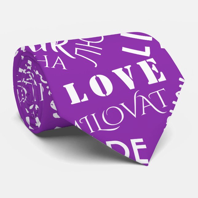 LIEBE - Multi Language - Customizable Internationa Krawatte (Gerollt)