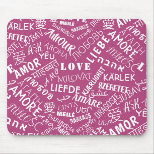 LIEBE - Multi Language - Customizable Internationa Mousepad