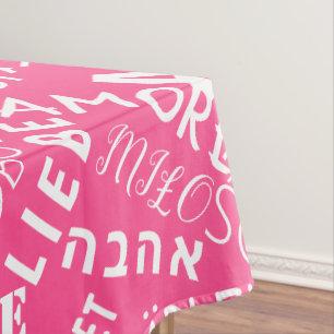 LIEBE - Multi Language - Customizable Internationa Tischdecke