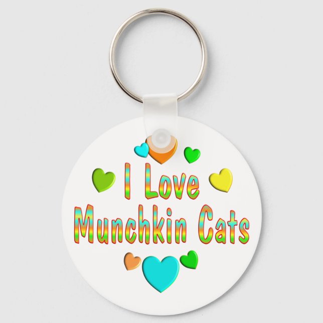 Liebe Munchkin Cats Schlüsselanhänger (Vorderseite)