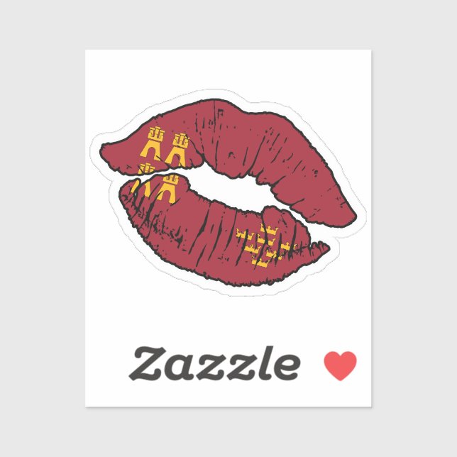 Liebe Murcia Murcian Lipstick Aufkleber (Blatt)