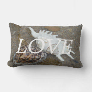 Liebe Muscheln am Strand Inspiration Kissen