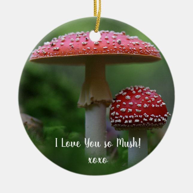 Liebe Mushrooms Ornament Runde (Vorne)