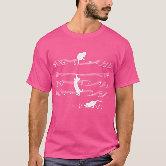 Liebe Music Cat Auf Musikerzitat Funny Frische T-Shirt (Vorderseite)
