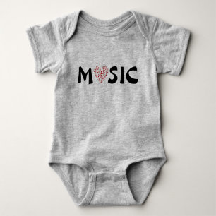 Liebe Music - Herz der Musiknoten für Babys Baby Strampler