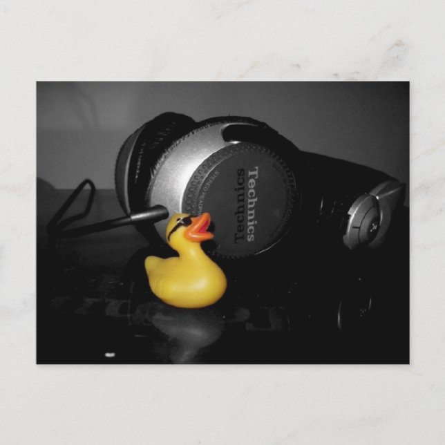 "Liebe Music" Rubber Duck Postcard Postkarte (Vorderseite)