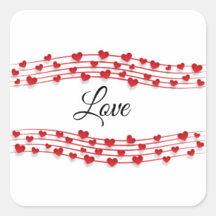 Liebe Music Square Sticker