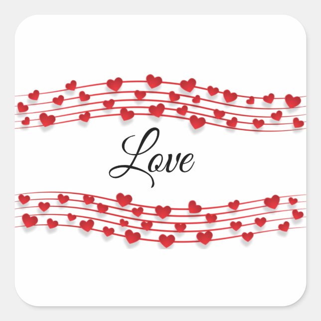 Liebe Music Square Sticker (Vorderseite)