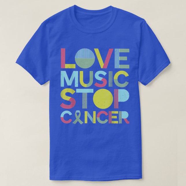 Liebe Music Stopp Cancer St Jude Music T-Shirt (Design vorne)