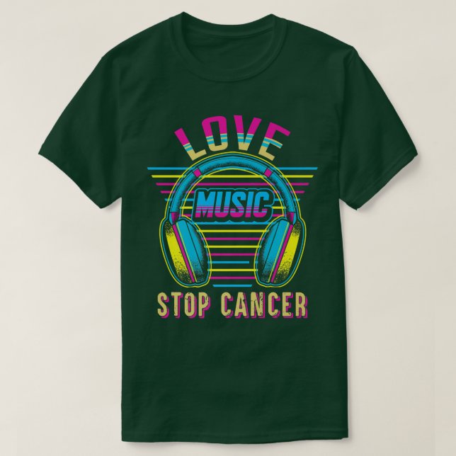 Liebe Music Stoppt Krebs Shirt St Jude Breast Canc (Design vorne)