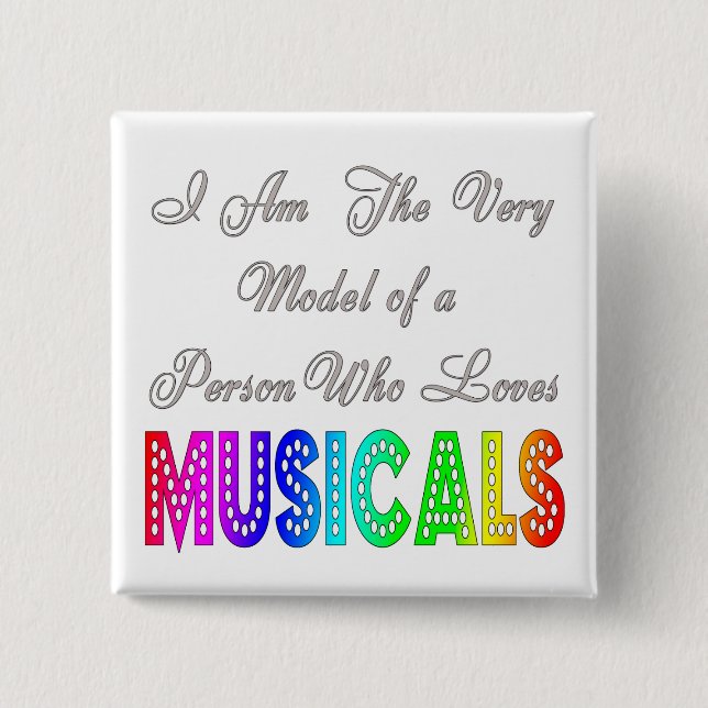 Liebe-Musical-Knopf Button (Vorderseite)