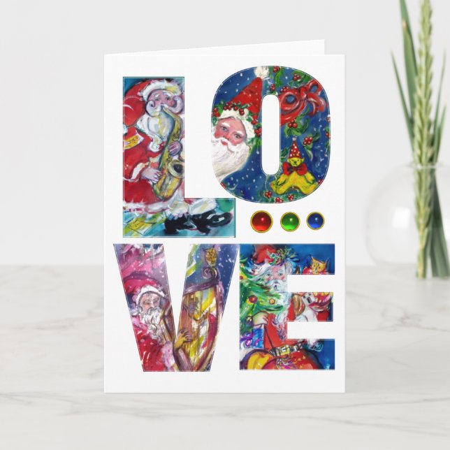LIEBE MUSICAL SANTA XMAS PARTY FEIERTAGSKARTE (Vorderseite)