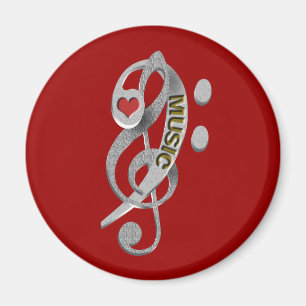 Liebe Musik Clef Skulptur Magnet
