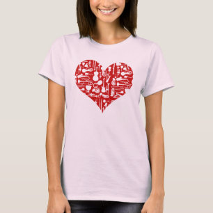 Liebe-Musik-Instrument-T - Shirt