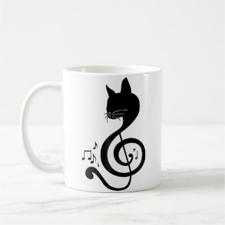 Liebe Musik Katze Musiknote Musikalische Note Pian Kaffeetasse