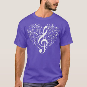 Liebe Musikalische Symbole Herz für Musiker T-Shirt