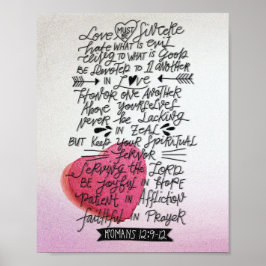 Liebe muss Sincere Valentines Bible Verse sein Poster