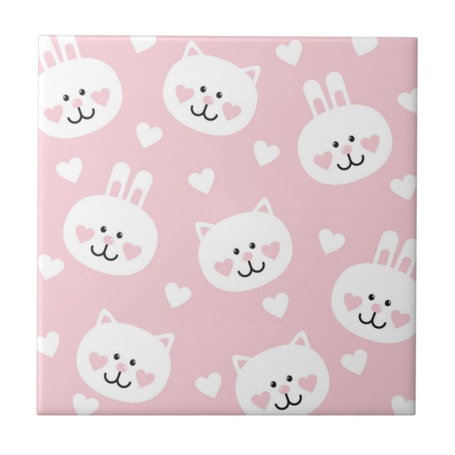 Liebe-Muster 2 Fliese (Vorderseite)