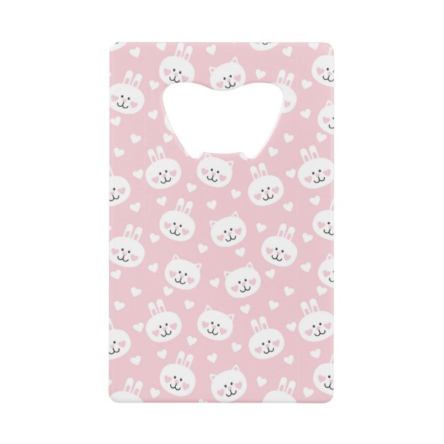 Liebe-Muster 2 Kreditkarten Flaschenöffner (Vorderseite)