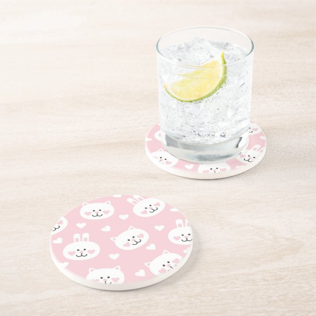 Liebe-Muster 2 Untersetzer (Seite)