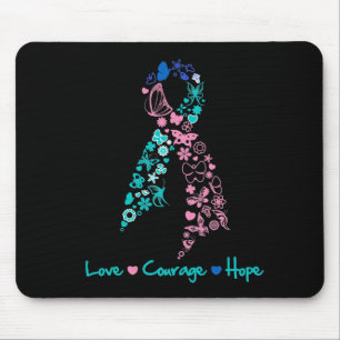 Liebe-Mut-Hoffnungs-Schmetterling - Mousepad