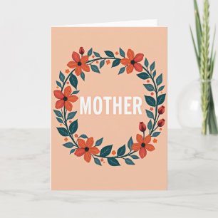 Liebe Mutter Blumenkranz Karte