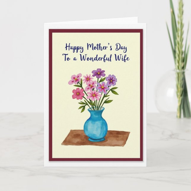 Liebe Mutter Karte Bouquet (Vorderseite)