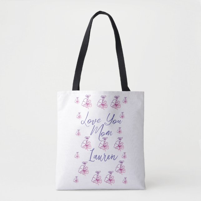 liebe mutter lila mauve blumen mauve name einfach (Vorderseite)