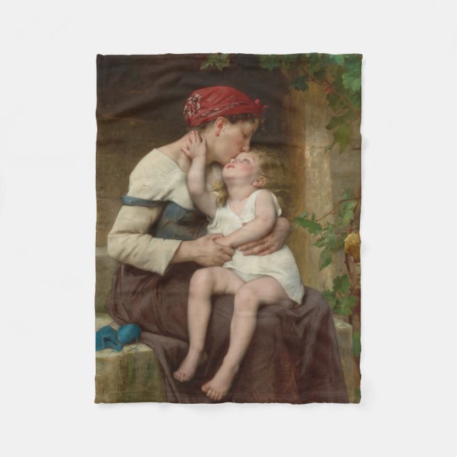 Liebe Mutter mit ihrem Adorable Child (Perrault) Fleecedecke (Vorderseite)