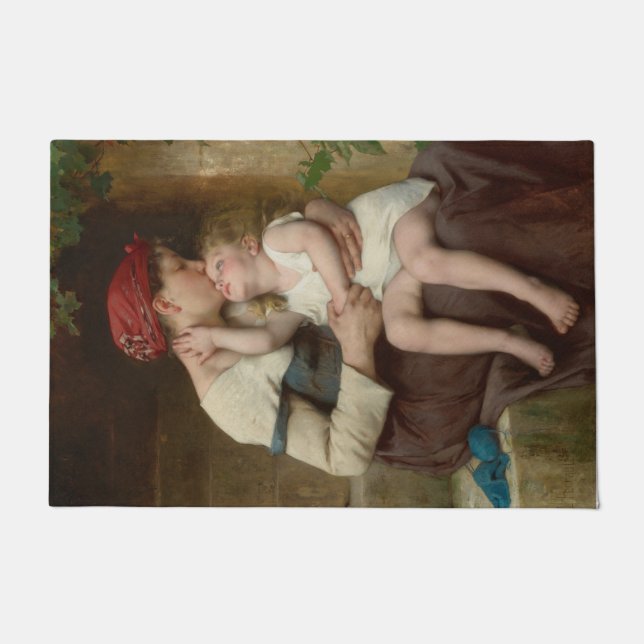 Liebe Mutter mit ihrem Adorable Child (Perrault) Fußmatte (Vorderseite)