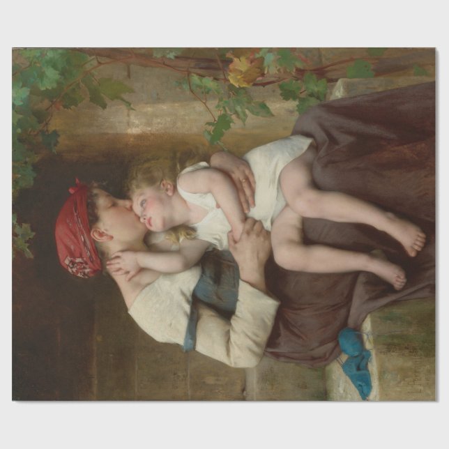 Liebe Mutter mit ihrem Adorable Child (Perrault) Geschenkpapier (Flach)