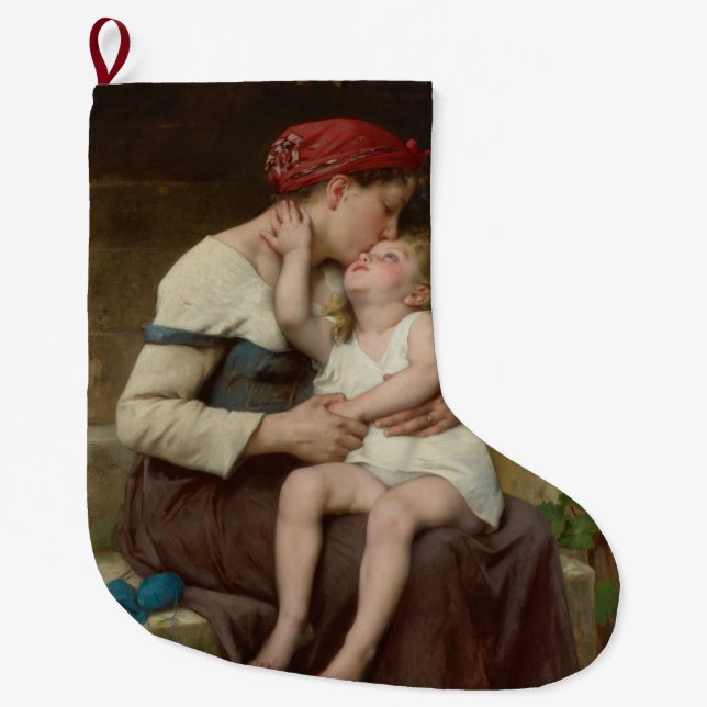 Liebe Mutter mit ihrem Adorable Child (Perrault) Großer Weihnachtsstrumpf (Vorderseite)
