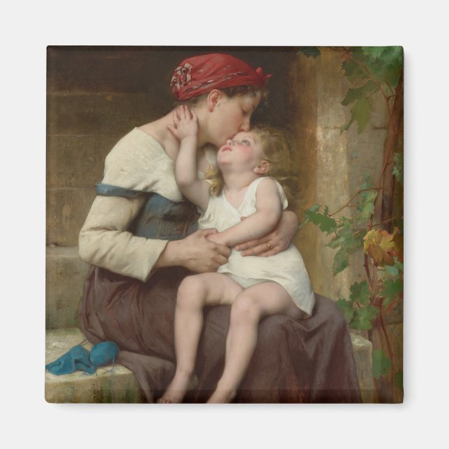 Liebe Mutter mit ihrem Adorable Child (Perrault) Magnet (Vorne)