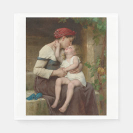 Liebe Mutter mit ihrem Adorable Child (Perrault) Serviette