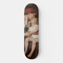 Liebe Mutter mit ihrem Adorable Child (Perrault) Skateboard