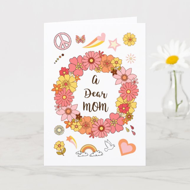 Liebe Mutter Muttertag Frieden & Liebe Karte (Kleine Pflanze)