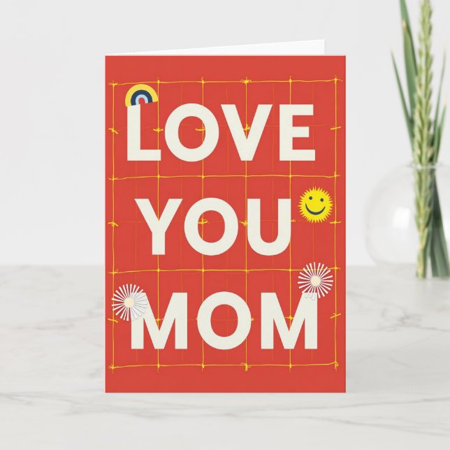 Liebe Mutter Vermillion Art Karte (Vorderseite)