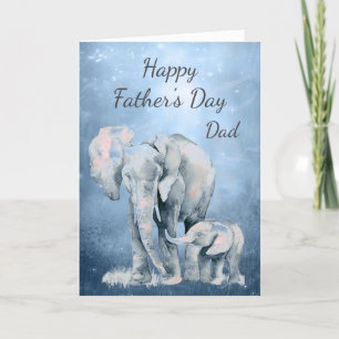 Liebe Mutter Zitat Elefant & Kind Vatertag Feiertagskarte