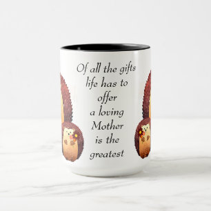 Liebe Mutter Zitat Gartenarbeit Igel Mama & Baby Tasse