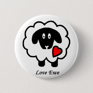 Liebe-Mutterschaf-Knopf Button