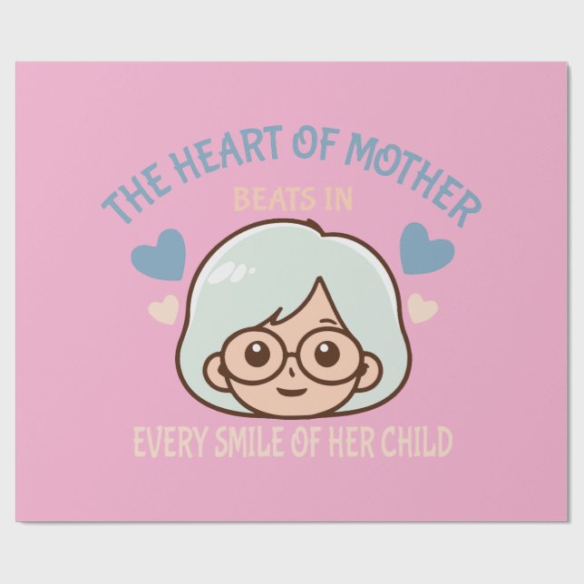 Liebe - Muttertag Geschenkpapier (Flach)