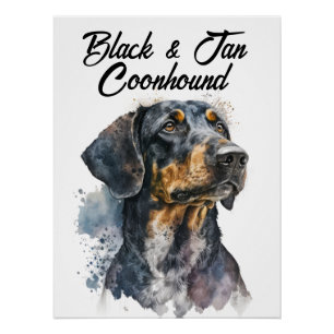 Liebe My Black & Tan Coonhound Poster