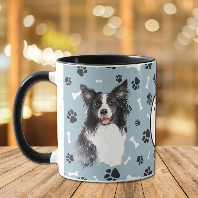 Liebe My Border Collie Dog Pawprint Tasse (Von Creator hochgeladen)