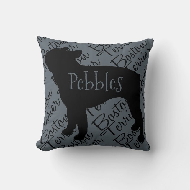 Liebe My Boston Terrier Dog Kissen (Vorderseite)